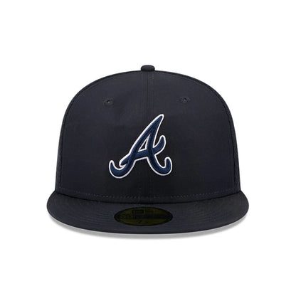 Pictured is this MLB Batting Practice 2026 Atlanta Braves 59FIFTY Fitted cap in navy. 2