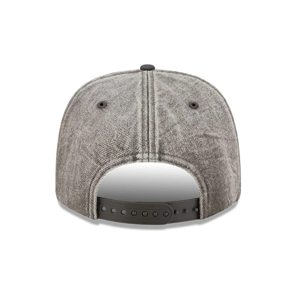 Pictured is this NFL Washed Denim Kansas City Chiefs 9SEVENTY Stretch Snap cap in dark grey. 6