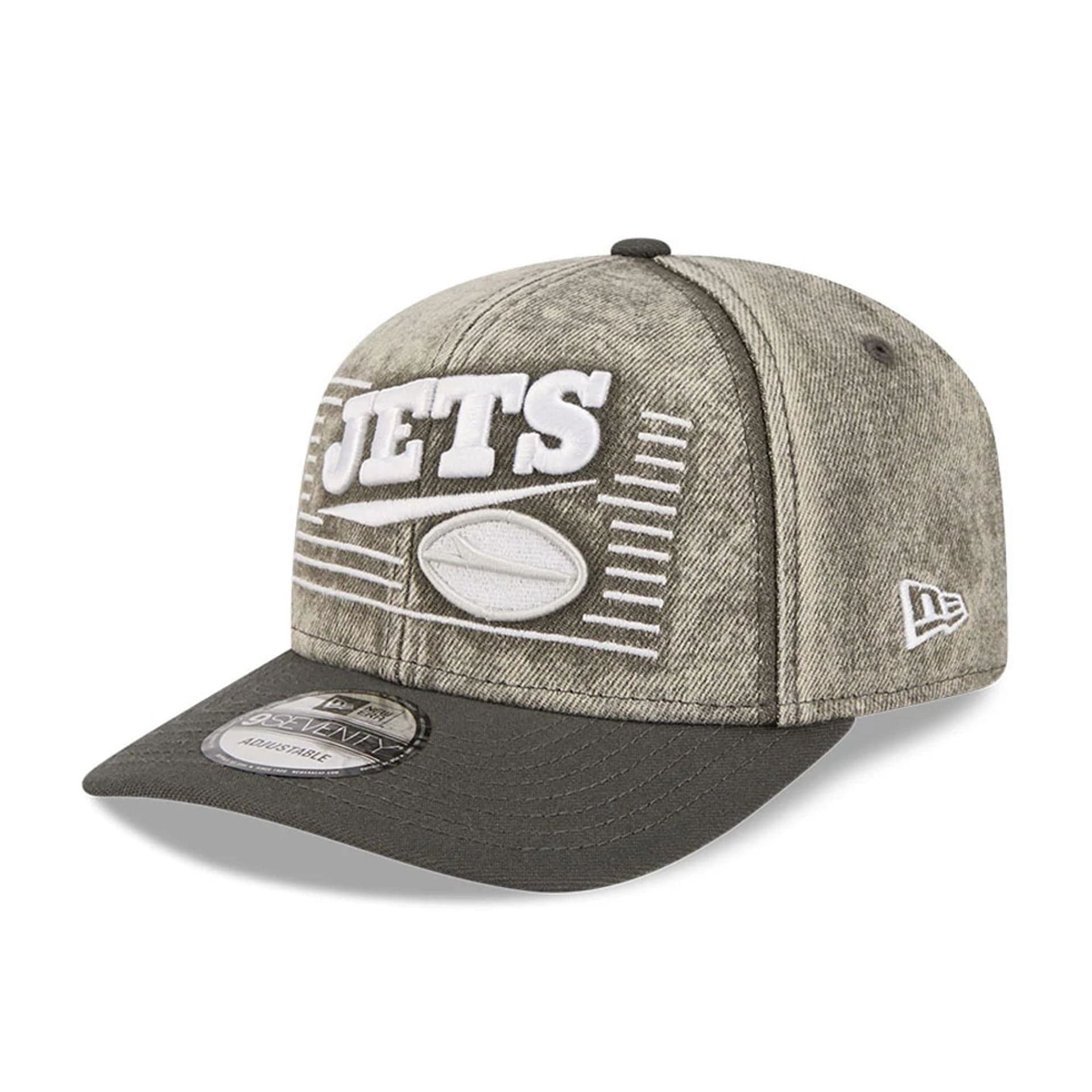NFL Washed Denim Jets Dark Grey 9SEVENTY Stretch Snap Cap | NEC EU