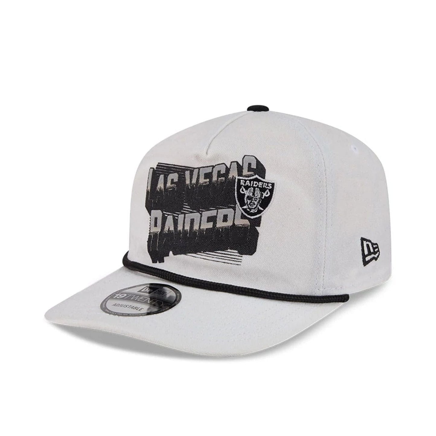 Pictured is this NFL Duck Cloth Las Vegas Raiders 19TWENTY cap in White. 1