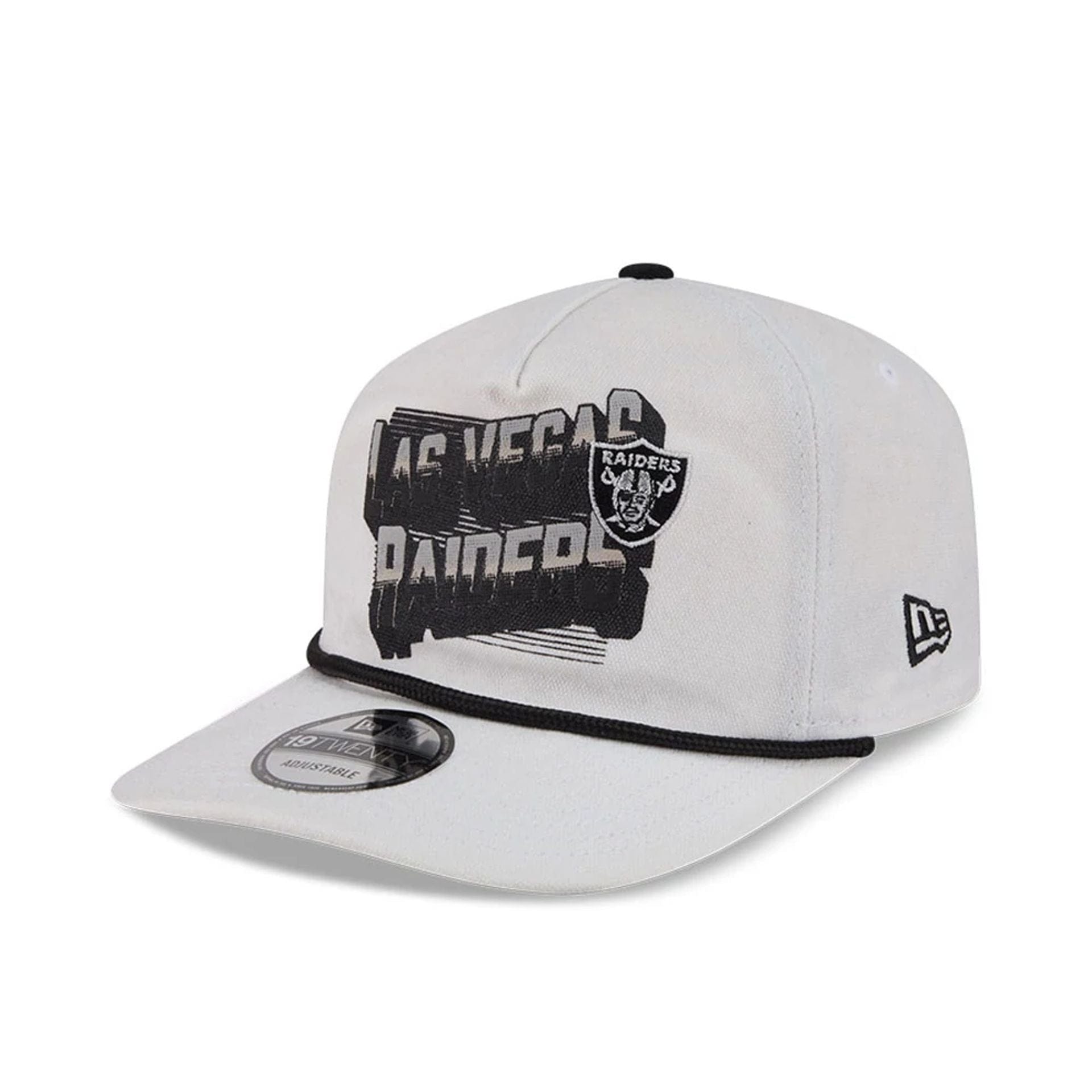 Pictured is this NFL Duck Cloth Las Vegas Raiders 19TWENTY cap in White. 1