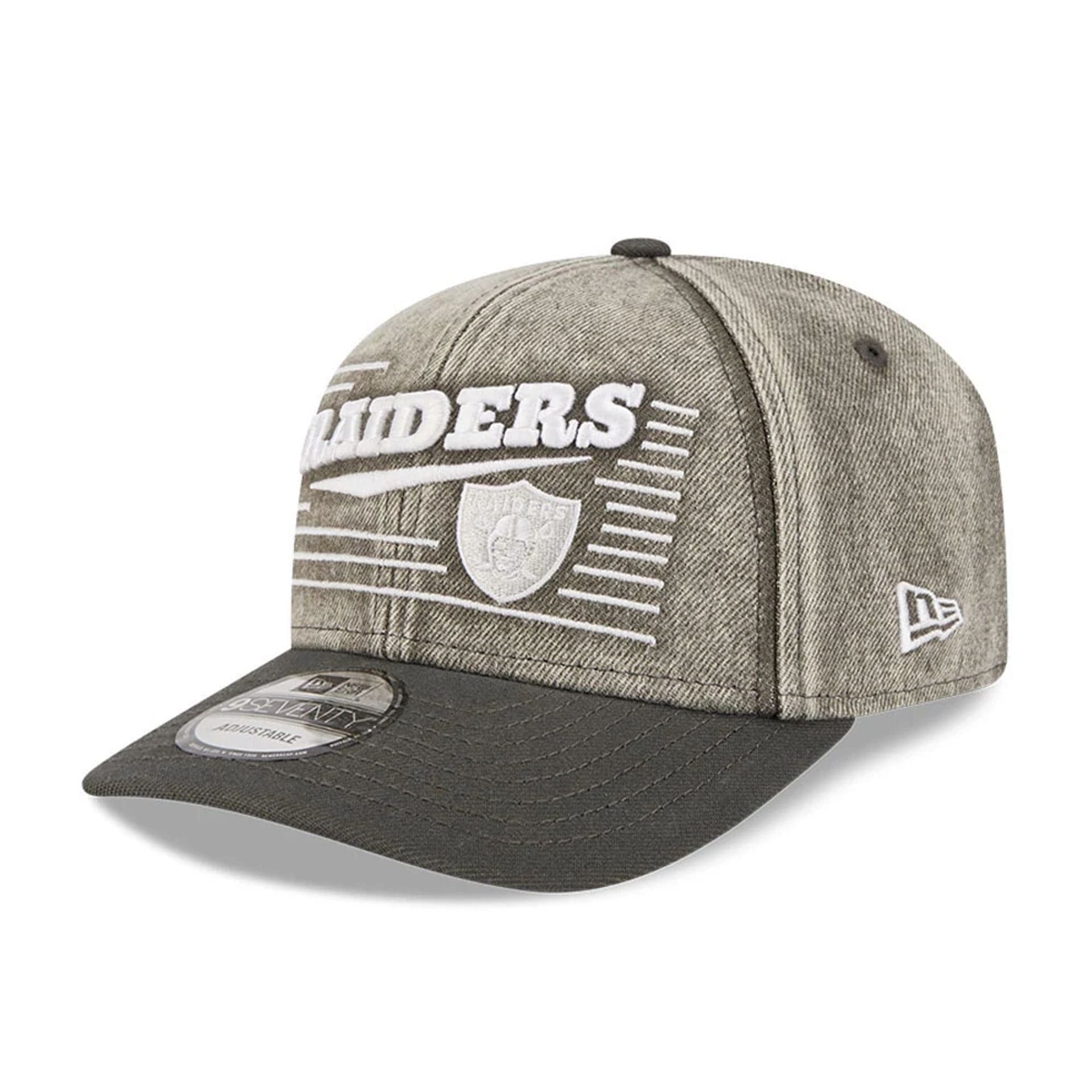 NFL Washed Denim Raiders Dark Grey 9SEVENTY Stretch Snap Cap | NEC EU