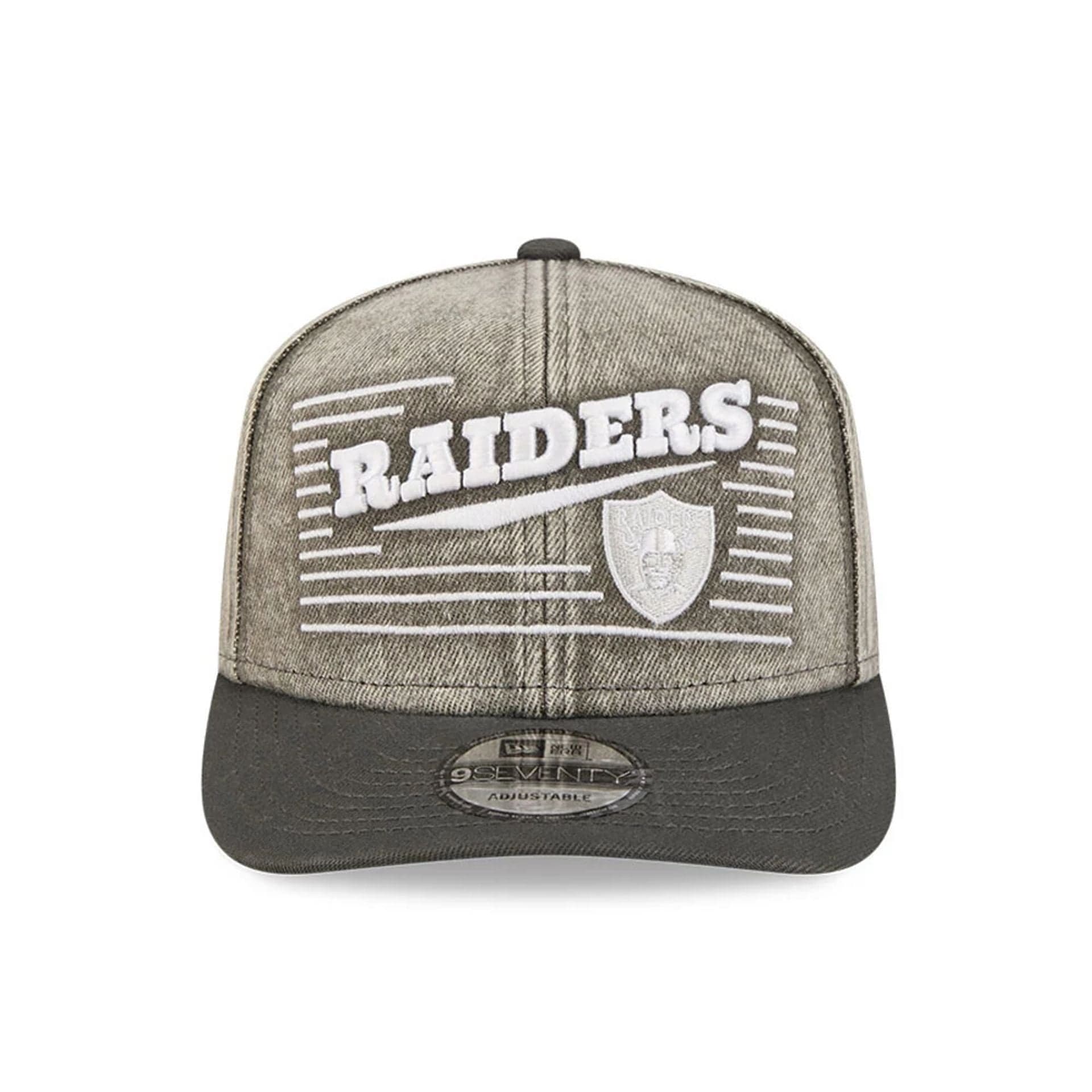 NFL Washed Denim Raiders Dark Grey 9SEVENTY Stretch Snap Cap | NEC EU