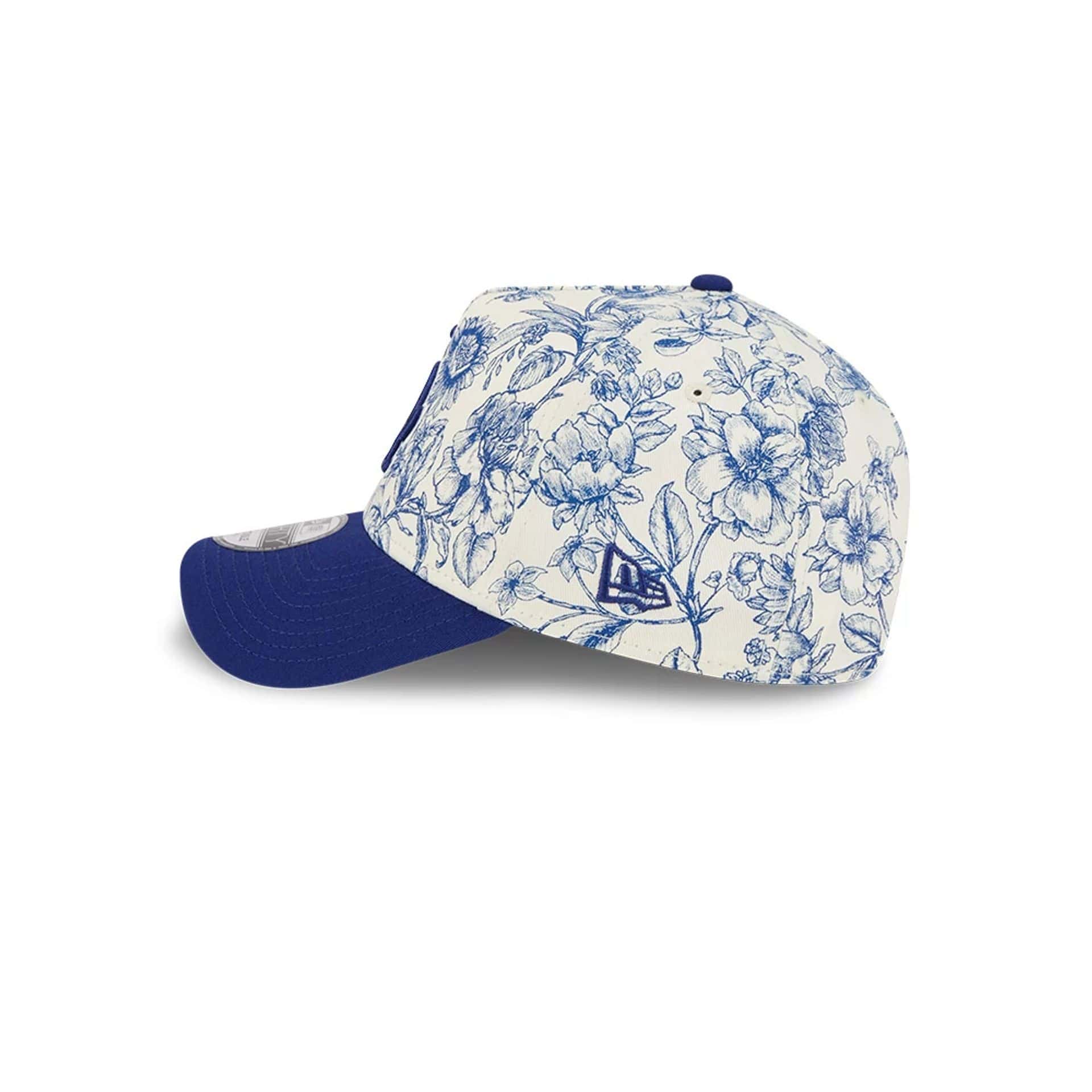Pictured is this MLB Spring Floral LA Dodgers 9FORTY A-Frame cap in dark blue. 6