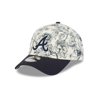 Pictured is this MLB Spring Floral Atlanta Braves 9FORTY A-Frame cap in navy. 1