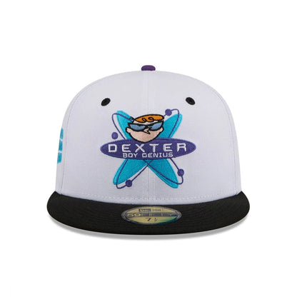 Pictured is this Dexter's Laboratory Genius At Work 59FIFTY Fitted cap in white. 3
