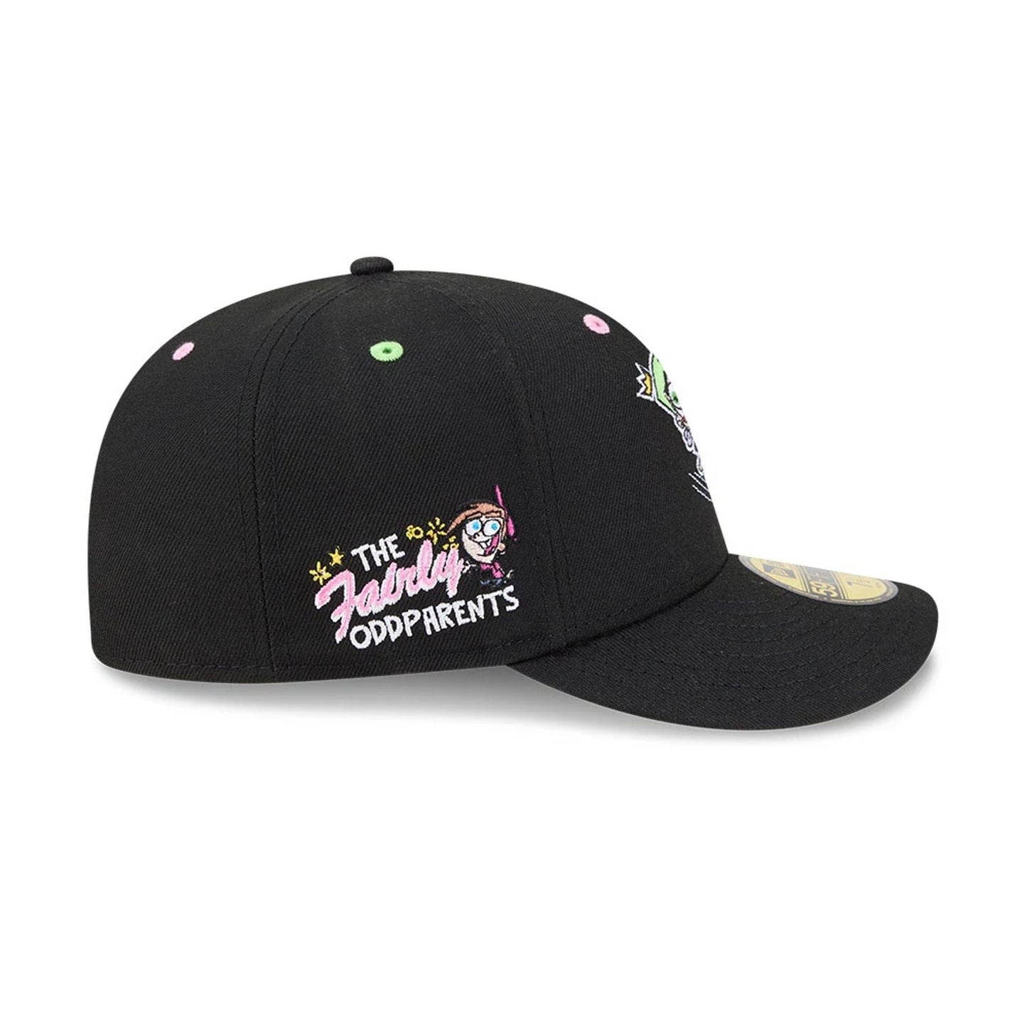 Pictured is this Nickelodeon Fairly Oddparents 59FIFTY Fitted cap in black. 5
