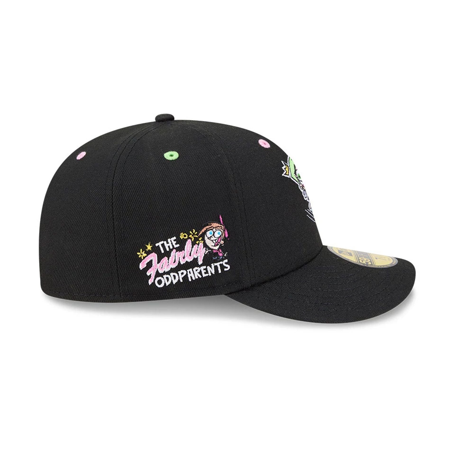Pictured is this Nickelodeon Fairly Oddparents 59FIFTY Fitted cap in black. 5
