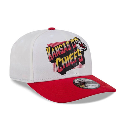 Pictured is this NFL Duck Cloth Kansas City Chiefs 9SEVENTY Stretch Snap cap in white. 4