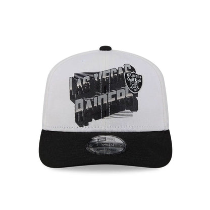 Pictured is this NFL Duck Cloth Las Vegas Raiders 9SEVENTY Stretch Snap cap in white. 3