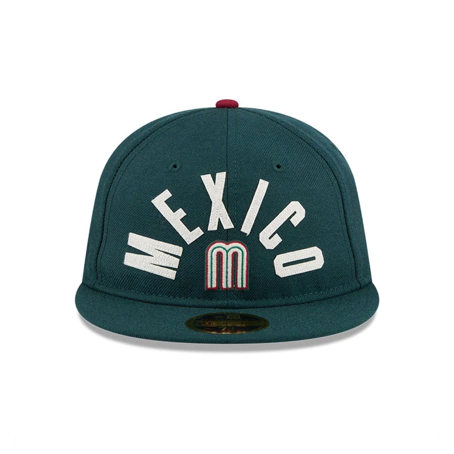 Pictured is this WBC Classical Script Mexico Retro Crown 59FIFTY Fitted cap in Dark Green. 3