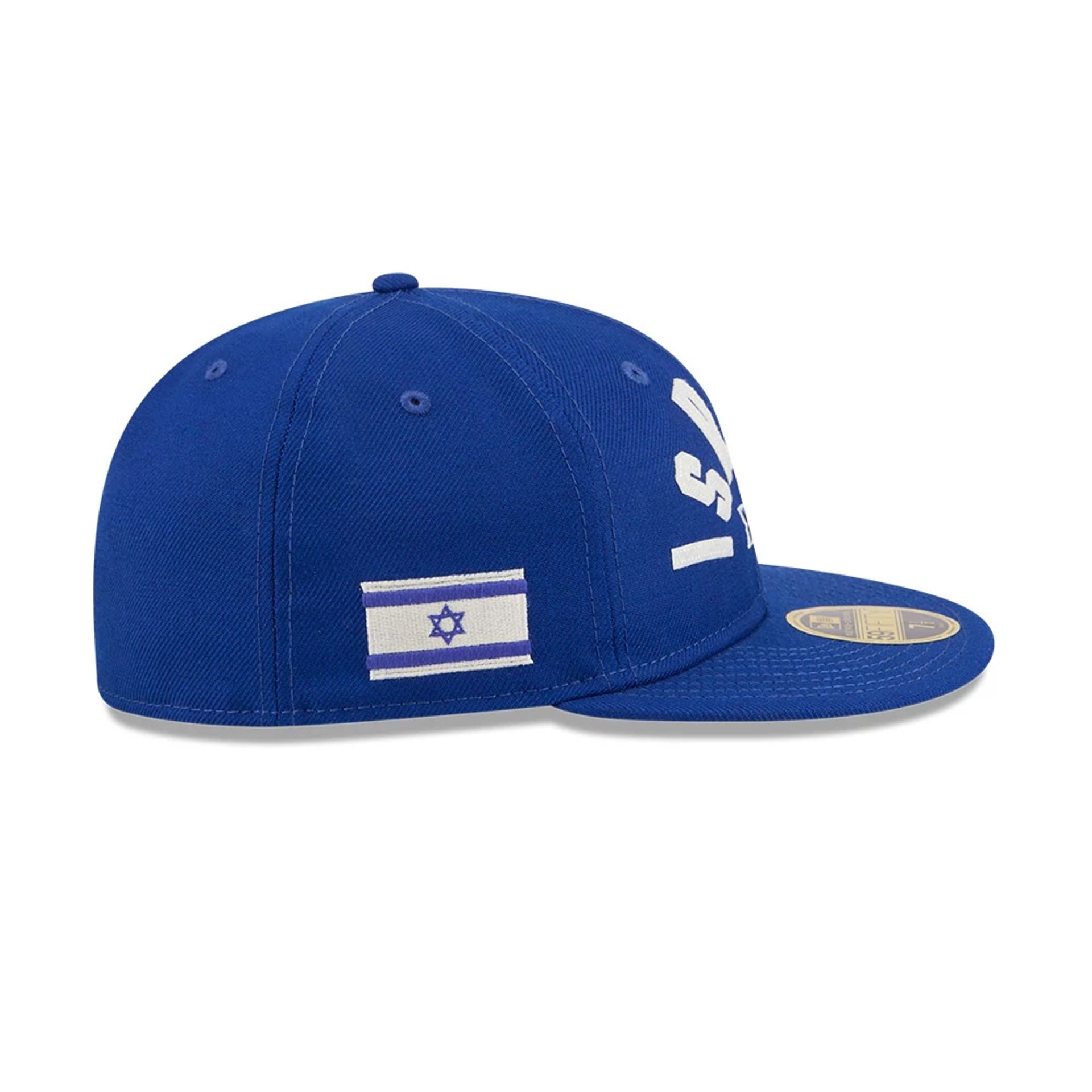 Pictured is this WBC Classical Script Israel Retro Crown 59FIFTY Fitted cap in blue. 5