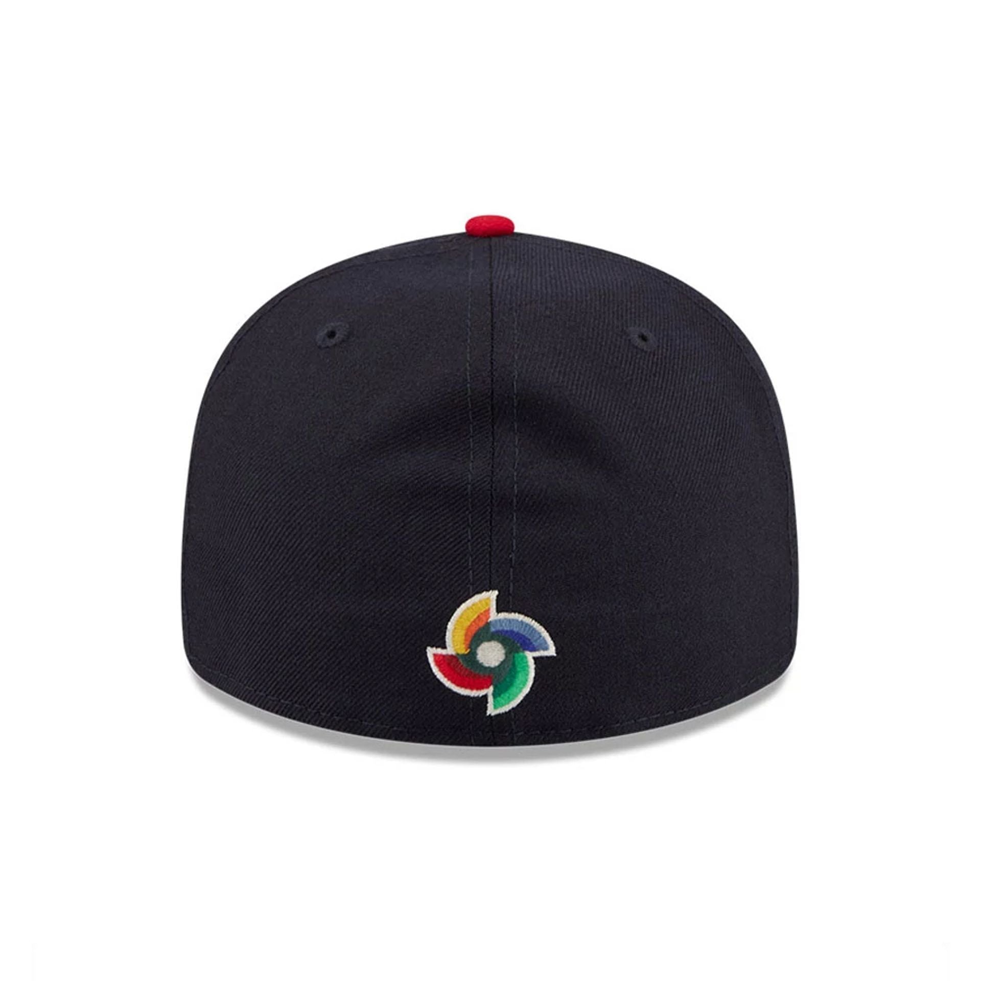 Pictured is this WBC Classical Script Great Britain Retro Crown 59FIFTY Fitted cap in navy. 7