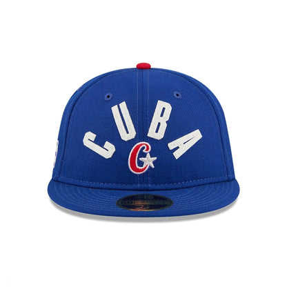 Pictured is this WBC Classical Script Cuba Retro Crown 59FIFTY Fitted cap in blue. 3