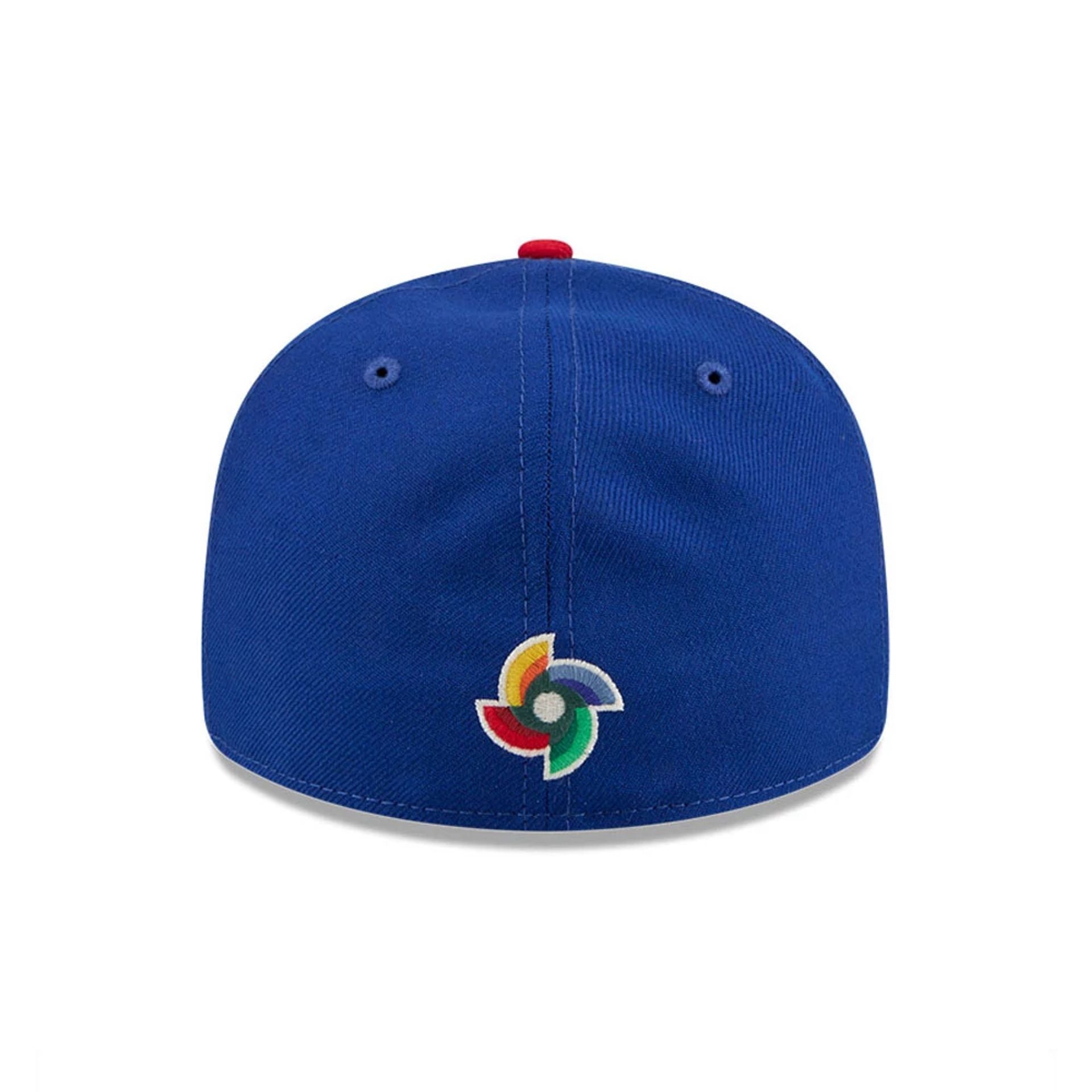 Pictured is this WBC Classical Script Cuba Retro Crown 59FIFTY Fitted cap in blue. 7