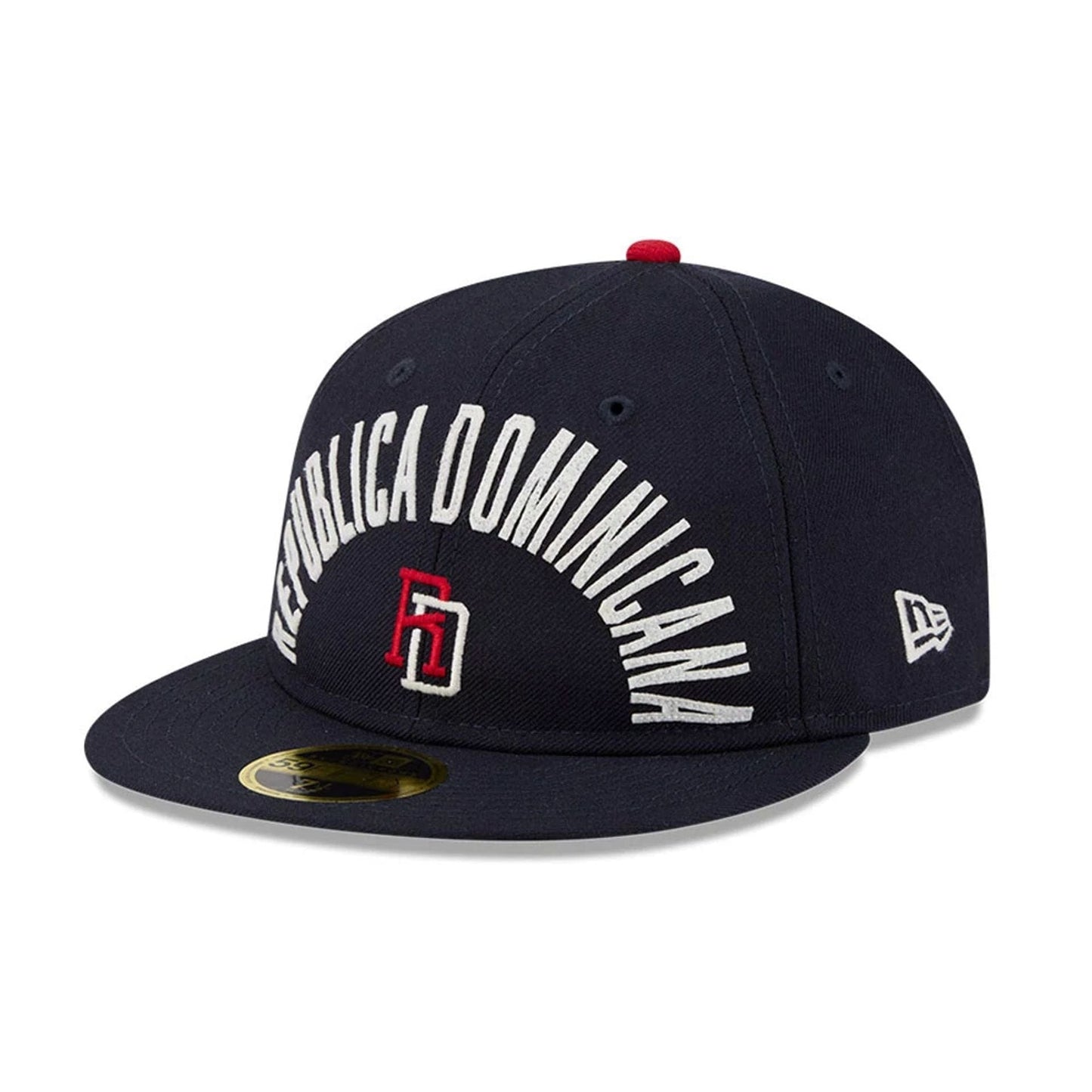 Pictured is this WBC Classical Script Dominican Republic Retro Crown 59FIFTY Fitted cap in Navy. 4