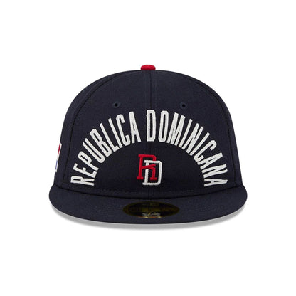 Pictured is this WBC Classical Script Dominican Republic Retro Crown 59FIFTY Fitted cap in Navy. 3
