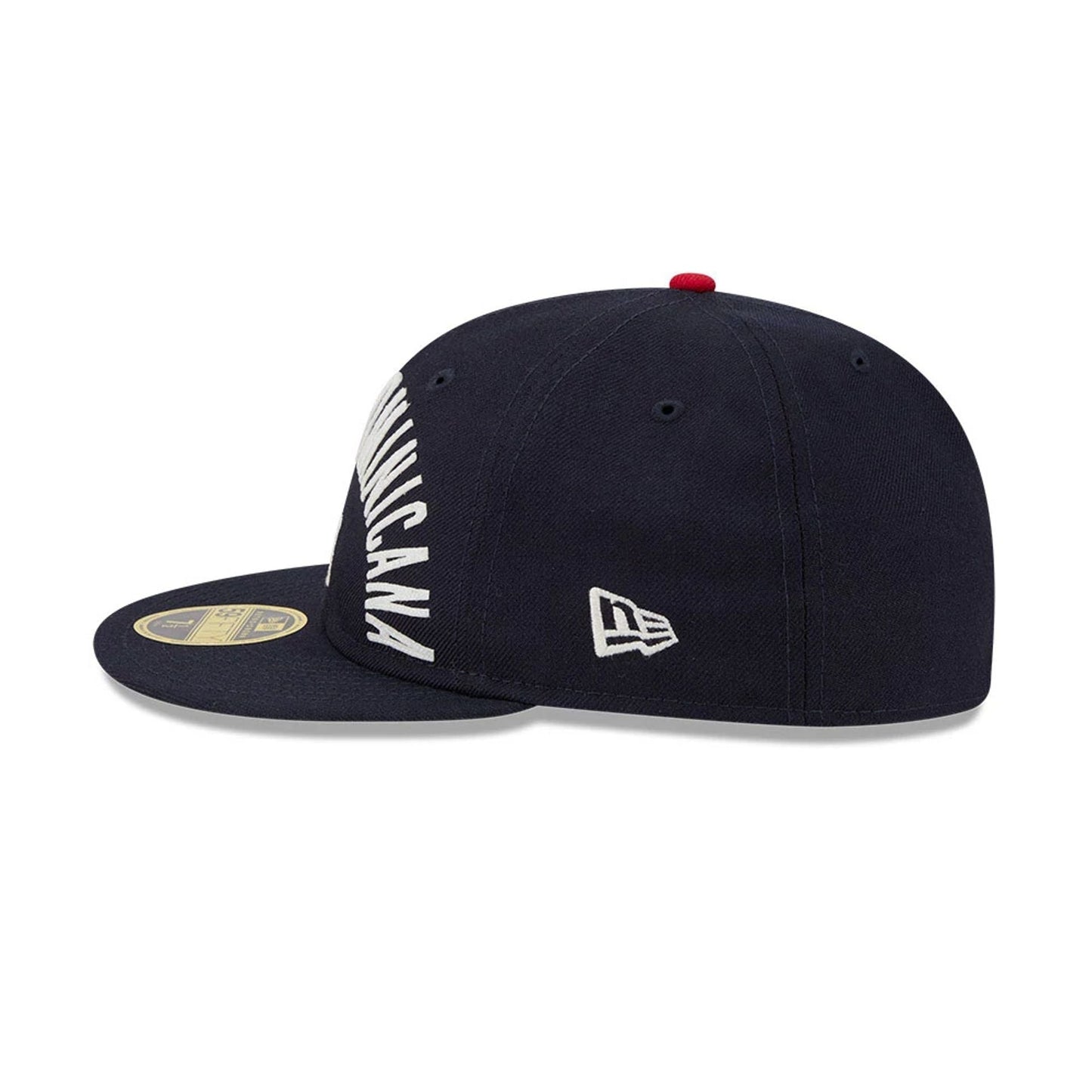 Pictured is this WBC Classical Script Dominican Republic Retro Crown 59FIFTY Fitted cap in Navy. 6