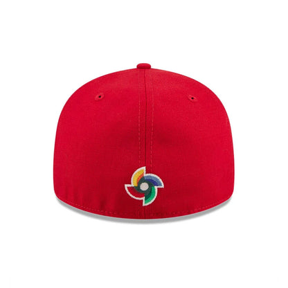 Pictured is this WBC Classical Script Taipei Retro Crown 59FIFTY Fitted cap in red. 7