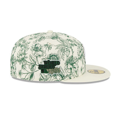 Pictured is this MLB Spring Floral New York Mets 59FIFTY Fitted cap in white. 4