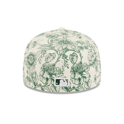Pictured is this MLB Spring Floral Athletics 59FIFTY Fitted cap in white. 6