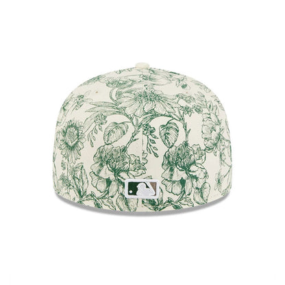 Pictured is this MLB Spring Floral Athletics 59FIFTY Fitted cap in white. 6