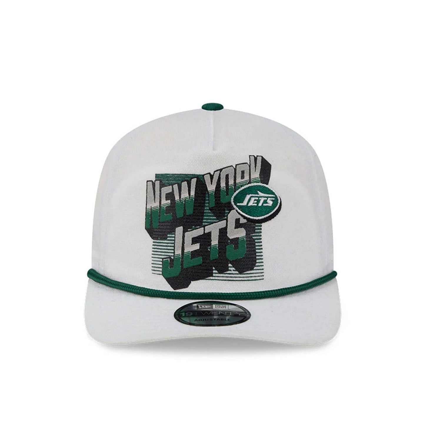 Pictured is this NFL Duck Cloth New York Jets 19TWENTY cap in cream. 3