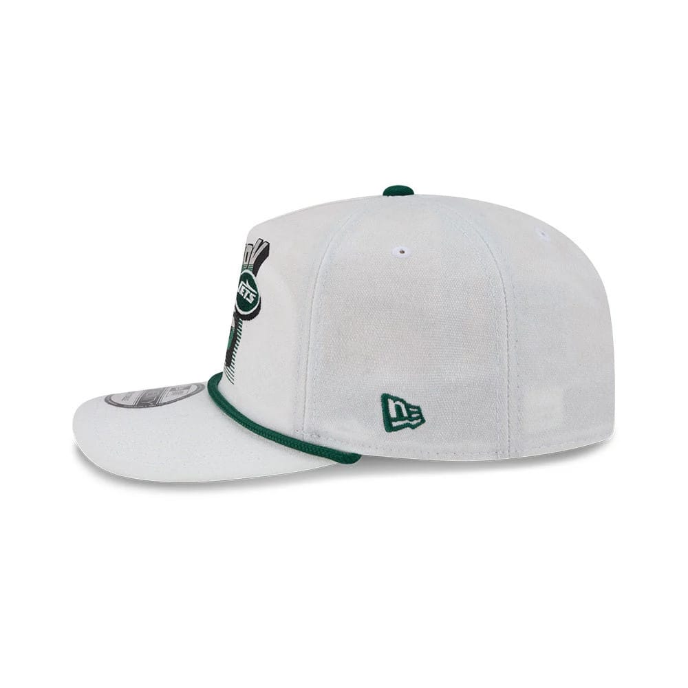 Pictured is this NFL Duck Cloth New York Jets 19TWENTY cap in cream. 5