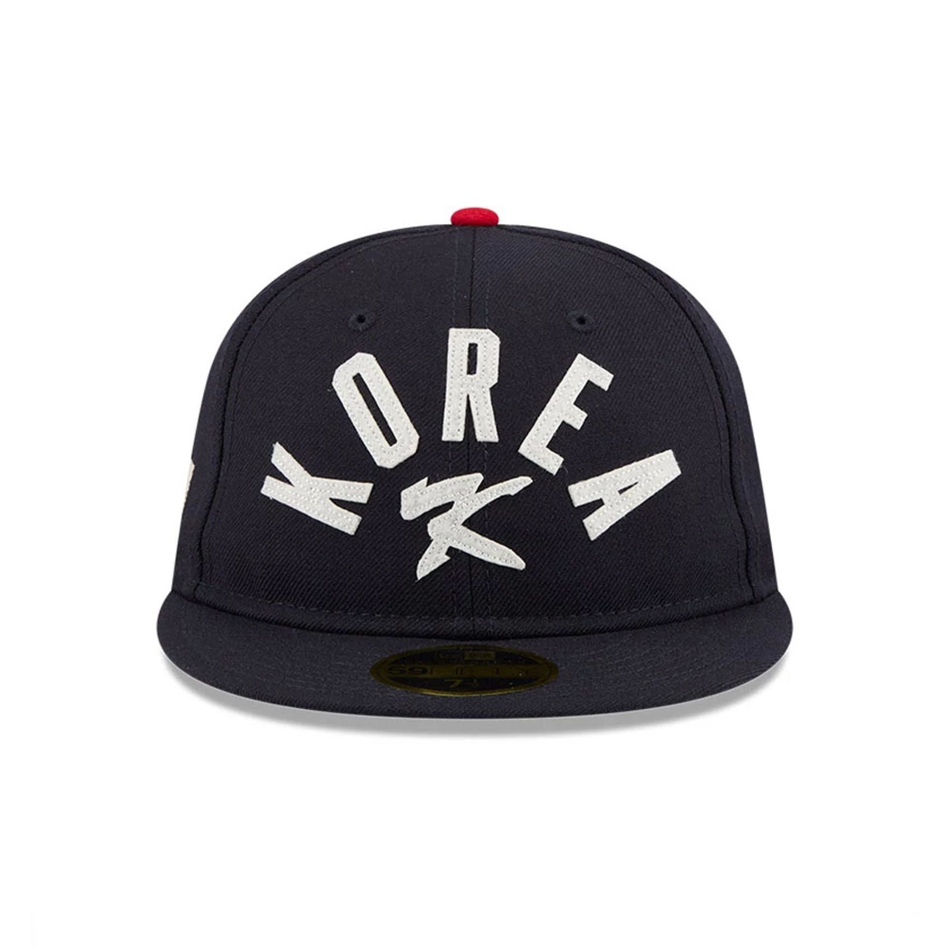 Pictured is this WBC Classical Script Korea Retro Crown 59FIFTY Fitted cap in blue. 3