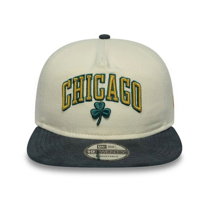 Pictured is this NBA Metallic Logo Chicago Bulls 19TWENTY cap in white. 3