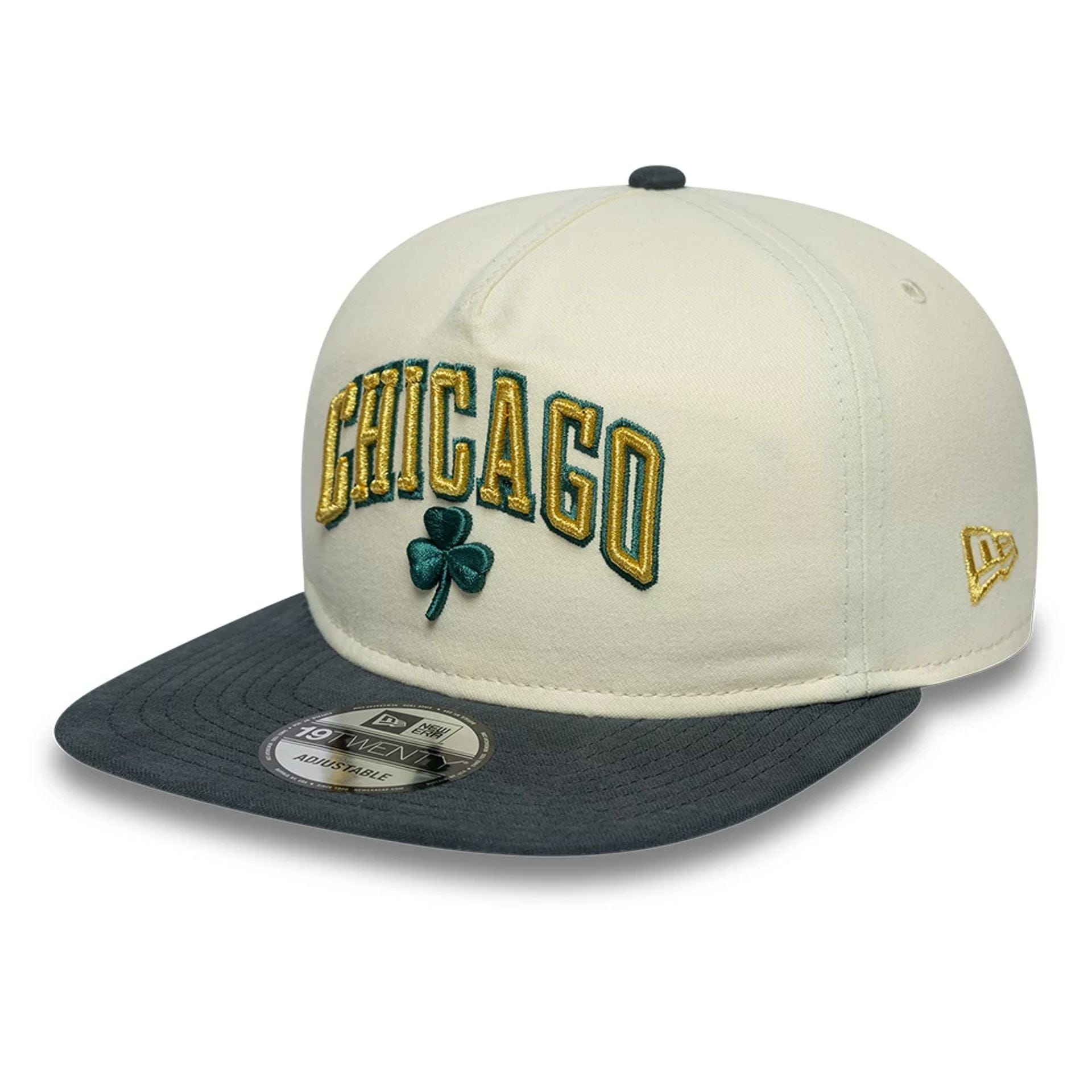 Pictured is this NBA Metallic Logo Chicago Bulls 19TWENTY cap in white. 1