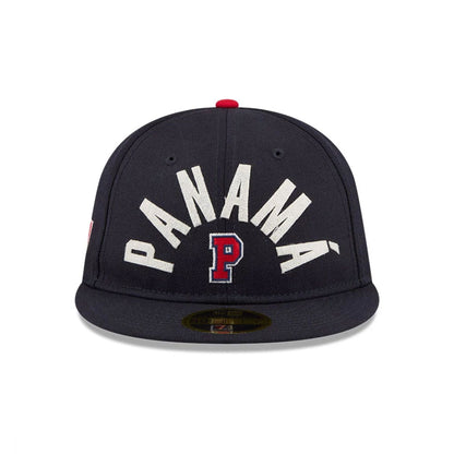 Pictured is this WBC Classical Script Panama Retro Crown 59FIFTY Fitted cap in navy. 3