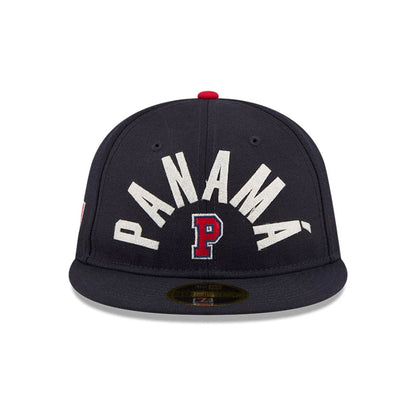 Pictured is this WBC Classical Script Panama Retro Crown 59FIFTY Fitted cap in navy. 3