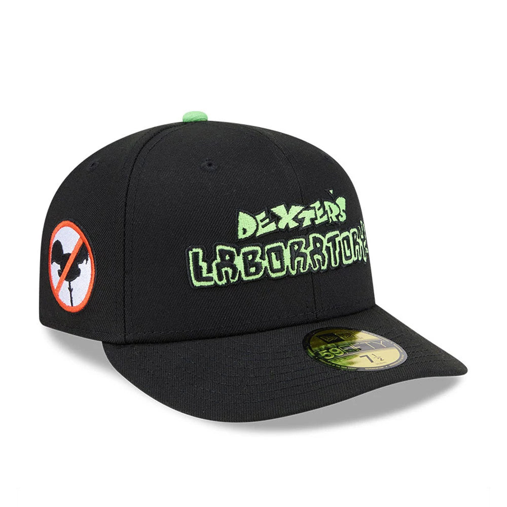 Pictured is this Dexter's Laboratory Logo 59FIFTY Fitted cap in black. 1
