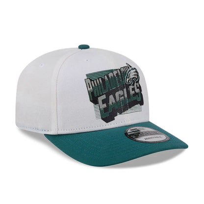 Pictured is this NFL Duck Cloth Philadelphia Eagles 9SEVENTY Stretch Snap cap in white. 3
