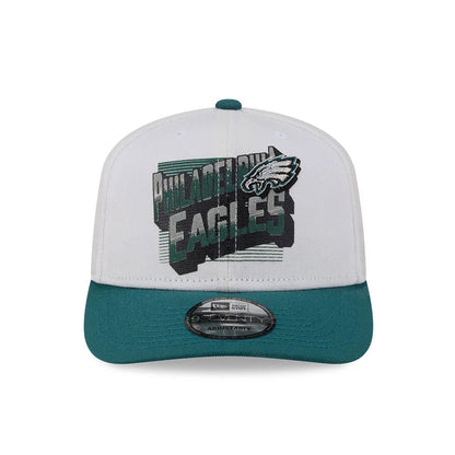 Pictured is this NFL Duck Cloth Philadelphia Eagles 9SEVENTY Stretch Snap cap in white. 2