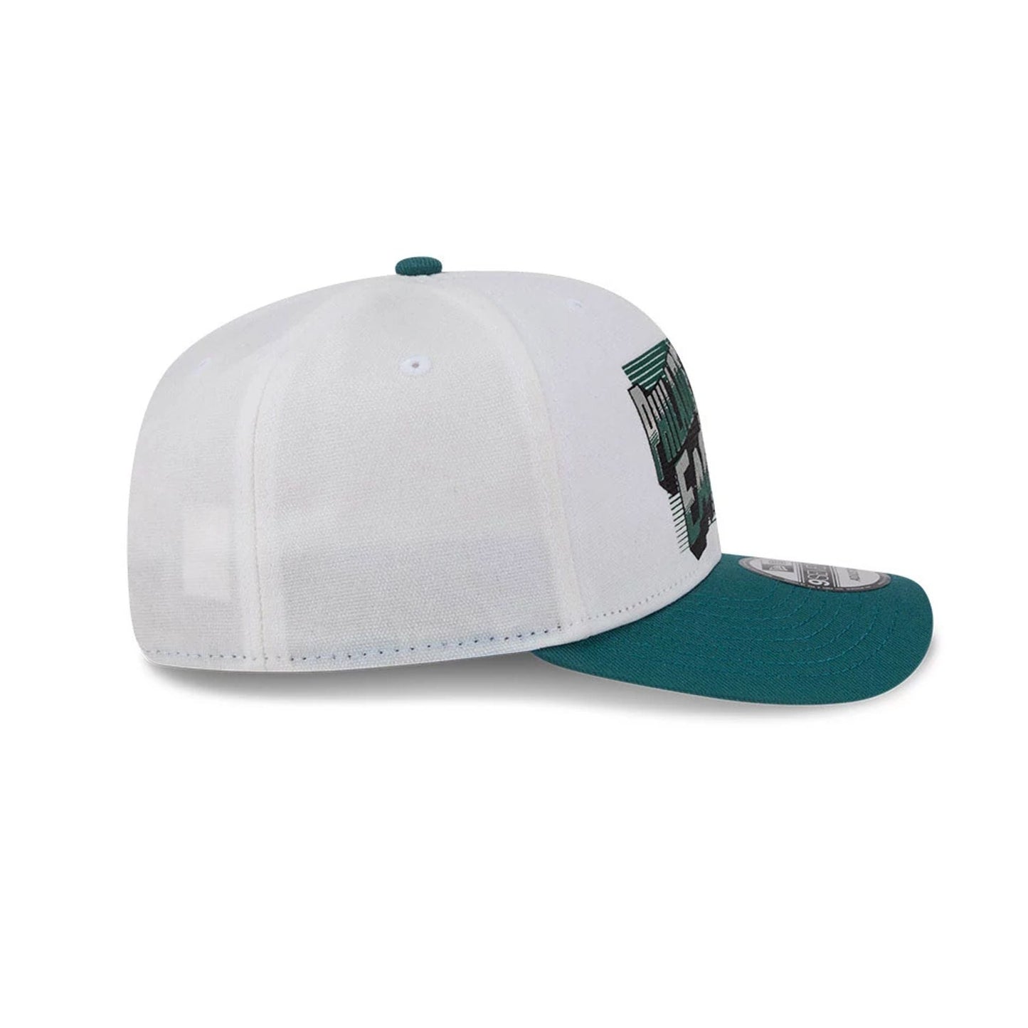 Pictured is this NFL Duck Cloth Philadelphia Eagles 9SEVENTY Stretch Snap cap in white. 5