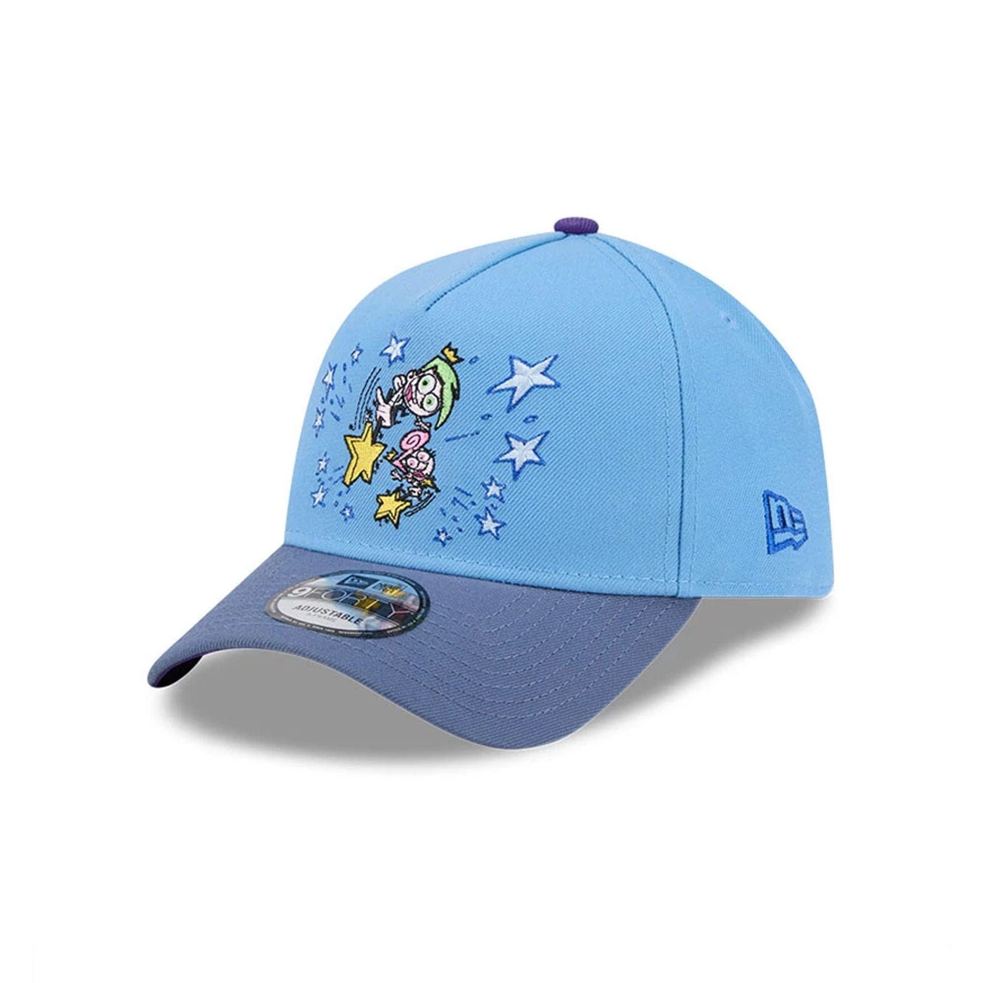 Pictured is this Nickelodeon Fairly Oddparents 9FORTY A-Frame cap in pastel blue. 1