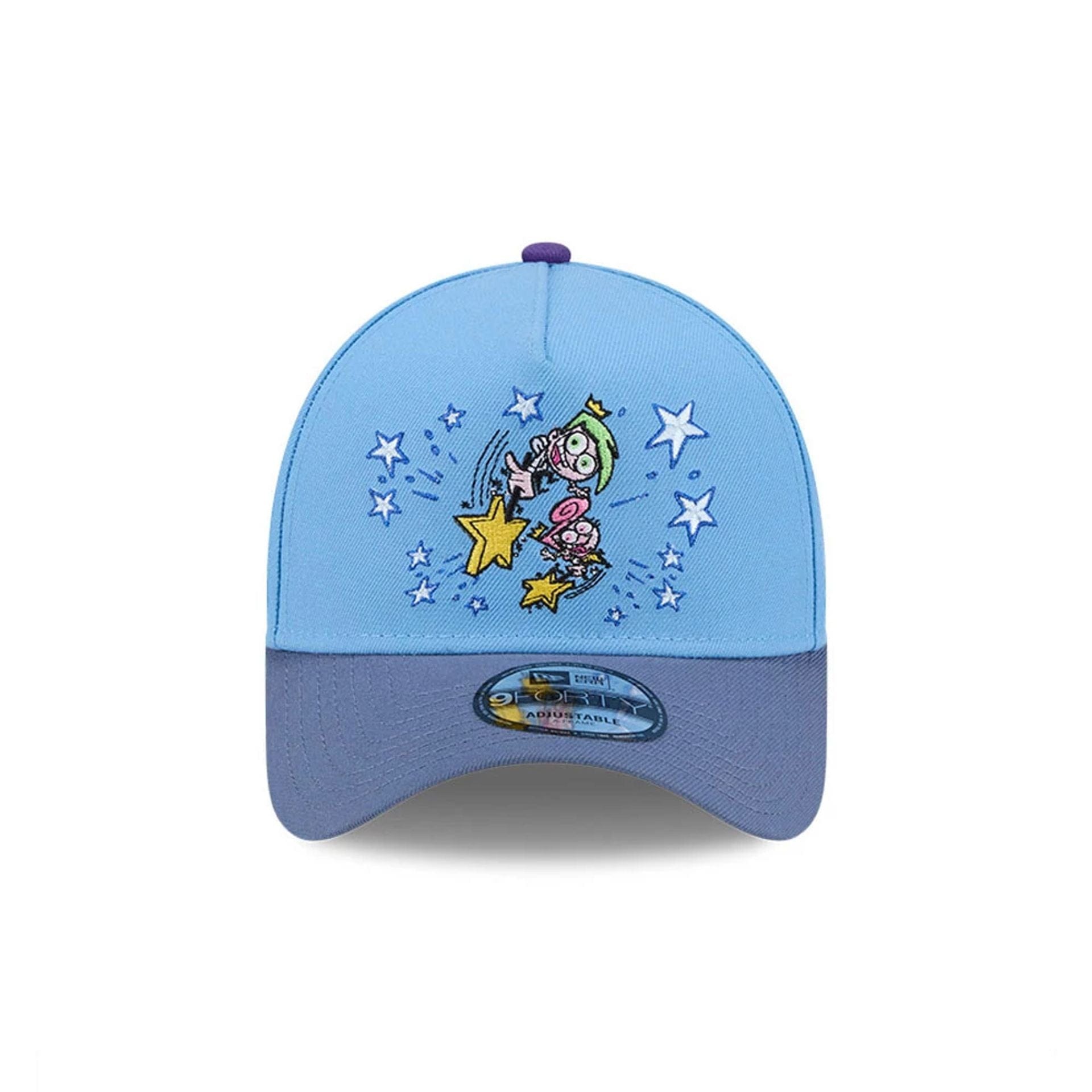 Pictured is this Nickelodeon Fairly Oddparents 9FORTY A-Frame cap in pastel blue. 3