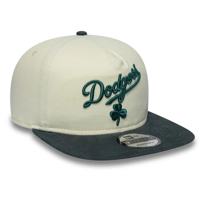 Pictured is this MLB Metallic Logo LA Dodgers 19TWENTY cap in cream. 4