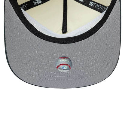 Pictured is this MLB Metallic Logo LA Dodgers 19TWENTY cap in cream. 2