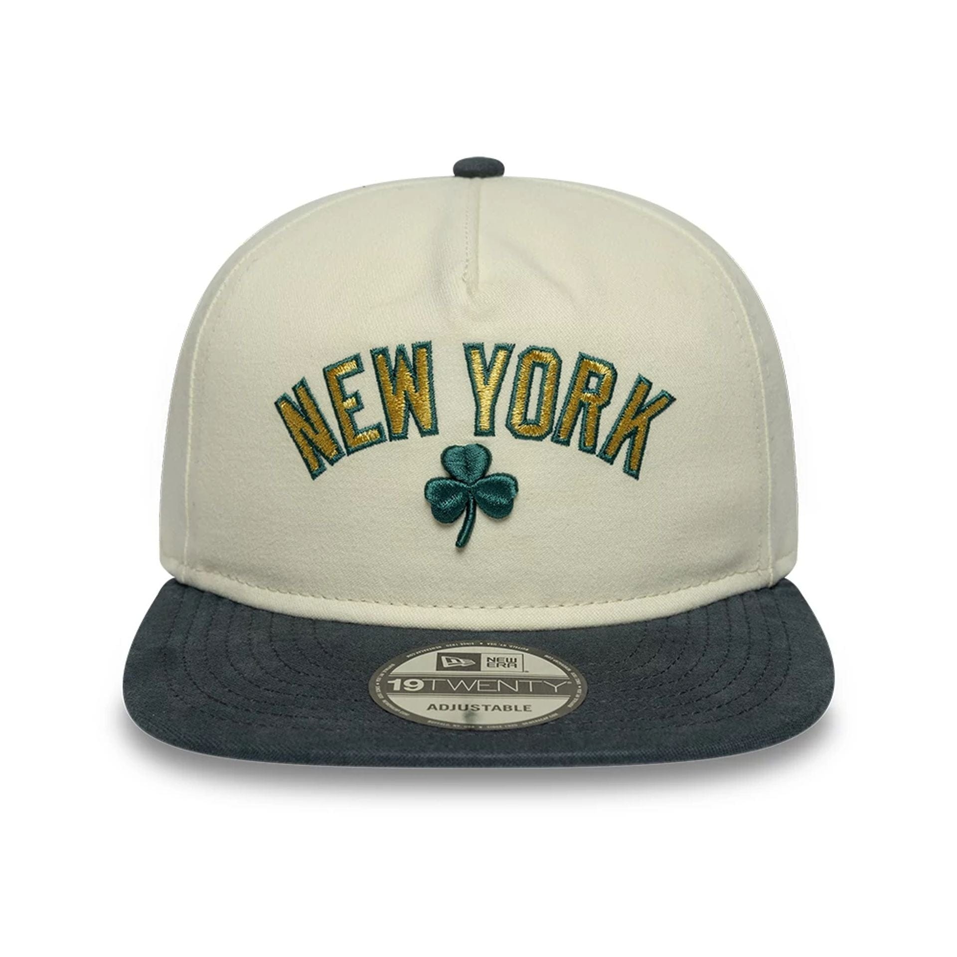 Pictured is this MLB Metallic Logo New York Yankees 19TWENTY cap in cream. 3