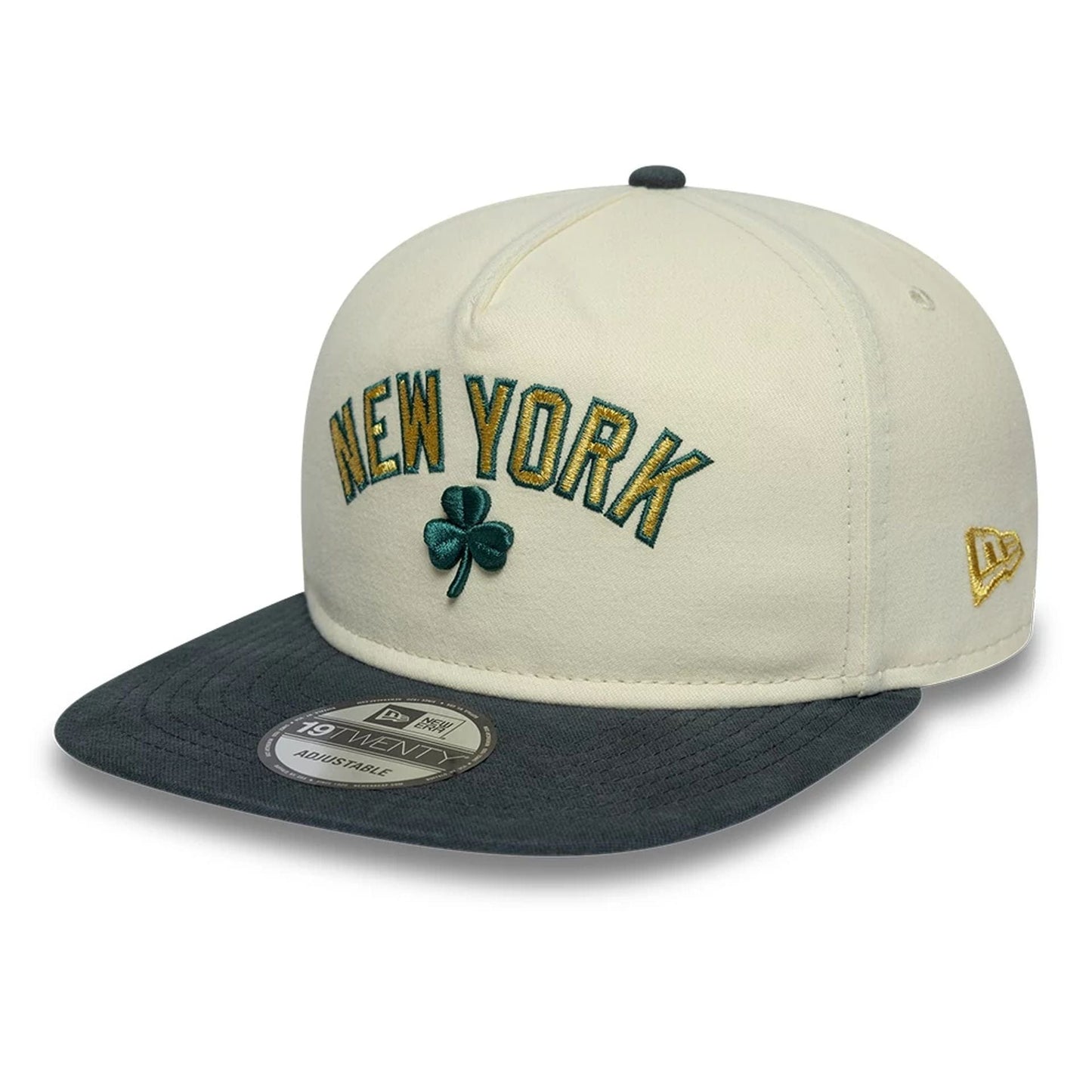 Pictured is this MLB Metallic Logo New York Yankees 19TWENTY cap in cream. 1
