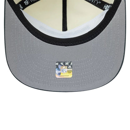 Pictured is this NFL Metallic Logo Las Vegas Raiders 19TWENTY cap in cream. 2