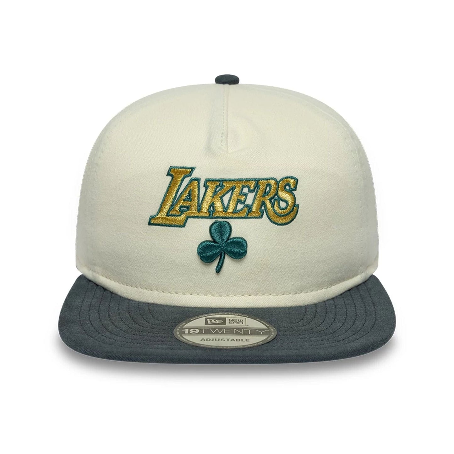 Pictured is this NBA Metallic Logo LA Lakers 19TWENTY cap in cream. 3