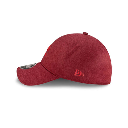 Pictured is this New Era 39THIRTY Infinity Stretch Fit cap in dark red. 5