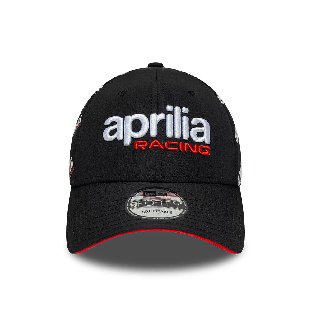 Pictured is this Aprilia All Over Print 9FORTY cap in black. 2