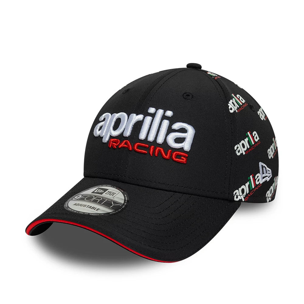 Pictured is this Aprilia All Over Print 9FORTY cap in black. 1