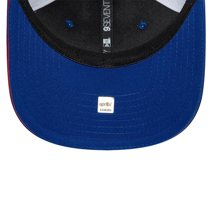 Pictured is this Aprilia Replica Le Mans Race Special 9SEVENTY Stretch Snap cap in blue. 5