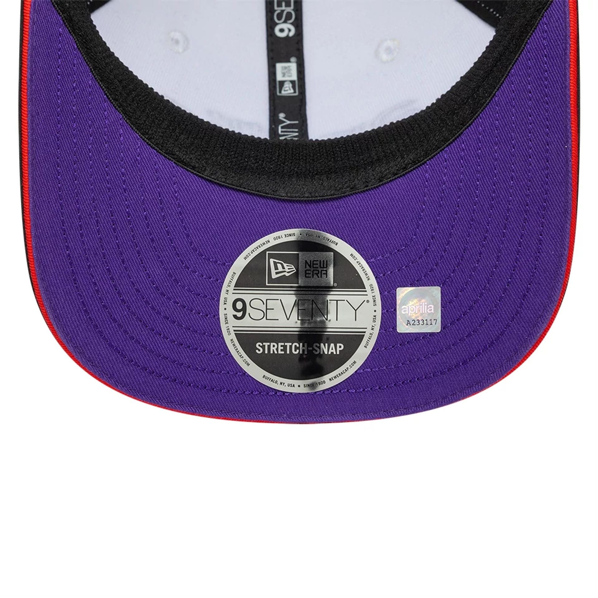 Pictured is this Aprilia Replica Jorge Martin 9SEVENTY Stretch Snap cap in white. 2